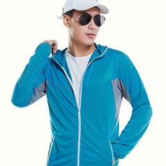 Men's Sun Protective Jacket Light Breathable UV Protection Quick Dry
