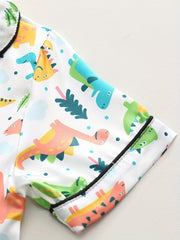 Boys Dinosaur Pajama Set Short Sleeves Tops & Bottoms