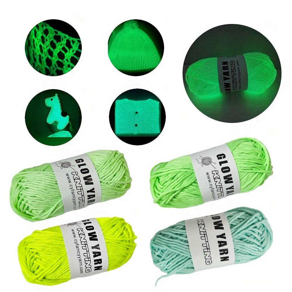 Luminous Wool Glow-In-The-Dark Soft for DIY Knitting & Crocheting