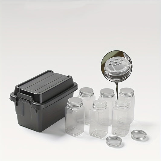 7pcs Outdoor Camping Mini Storage Boxes w/ Bottle for Travel, Barbecue, Camping