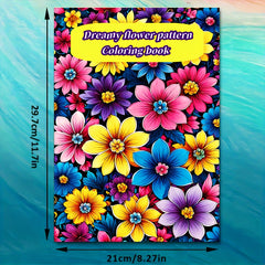 Fantasy Flower Coloring Book - Relaxation - Halloween Christmas