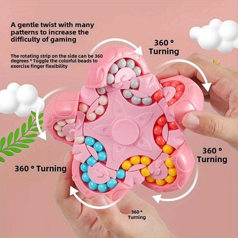 10 Sided Marble Spinner Puzzle Toy Interactive Bead Spinner Gift