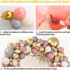 Balloon Garland Arch Kit for Wedding Anniversary Graduation Holiday Celebration