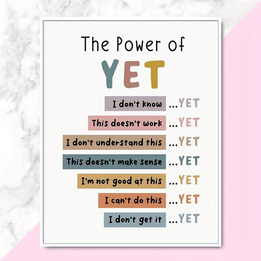 The Power Of Yet Print Therapy Office Decor Poster