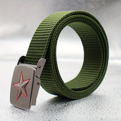 Men's Army Green Canvas Belt Casual Sports Belt