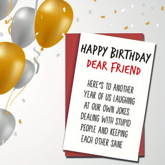 Funny Birthday Card For Him or Her - Perfect Birthday Gift