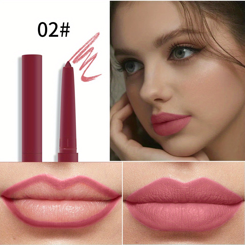 Waterproof Auto Lip Liner Matte Finish Long Lasting Lipstick Pen