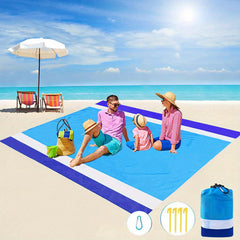 Large Beach Mat For 4 Adults Waterproof Portable Outdoor Blanket