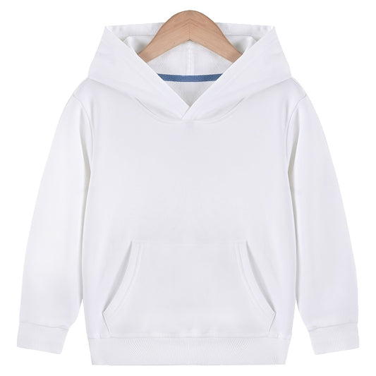 Boys Casual Solid Pullover Hoodie Long Sleeve Sweatshirt