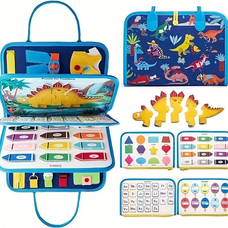 Dinosaur Adventure Felt Learning Board - Light Beige