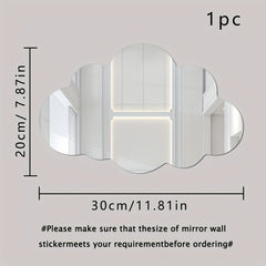 Cloud Plastic Mirror Wall Sticker for Kids Rooms