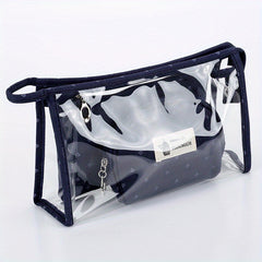 3pcs Transparent Cosmetic Bag PVC Waterproof Makeup Bag Organizer