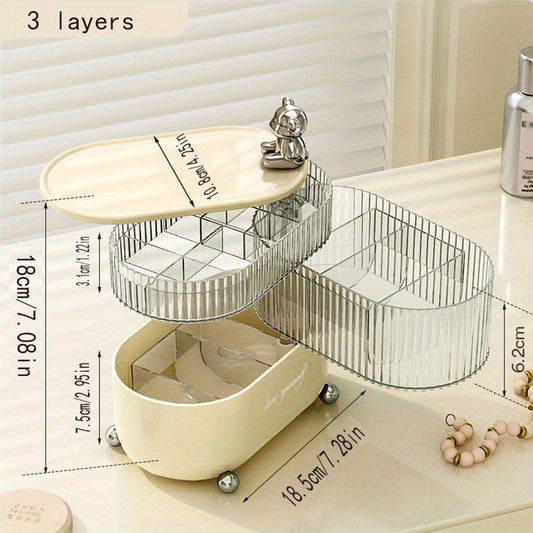 Rotating Desktop Jewelry Storage Box Display Box