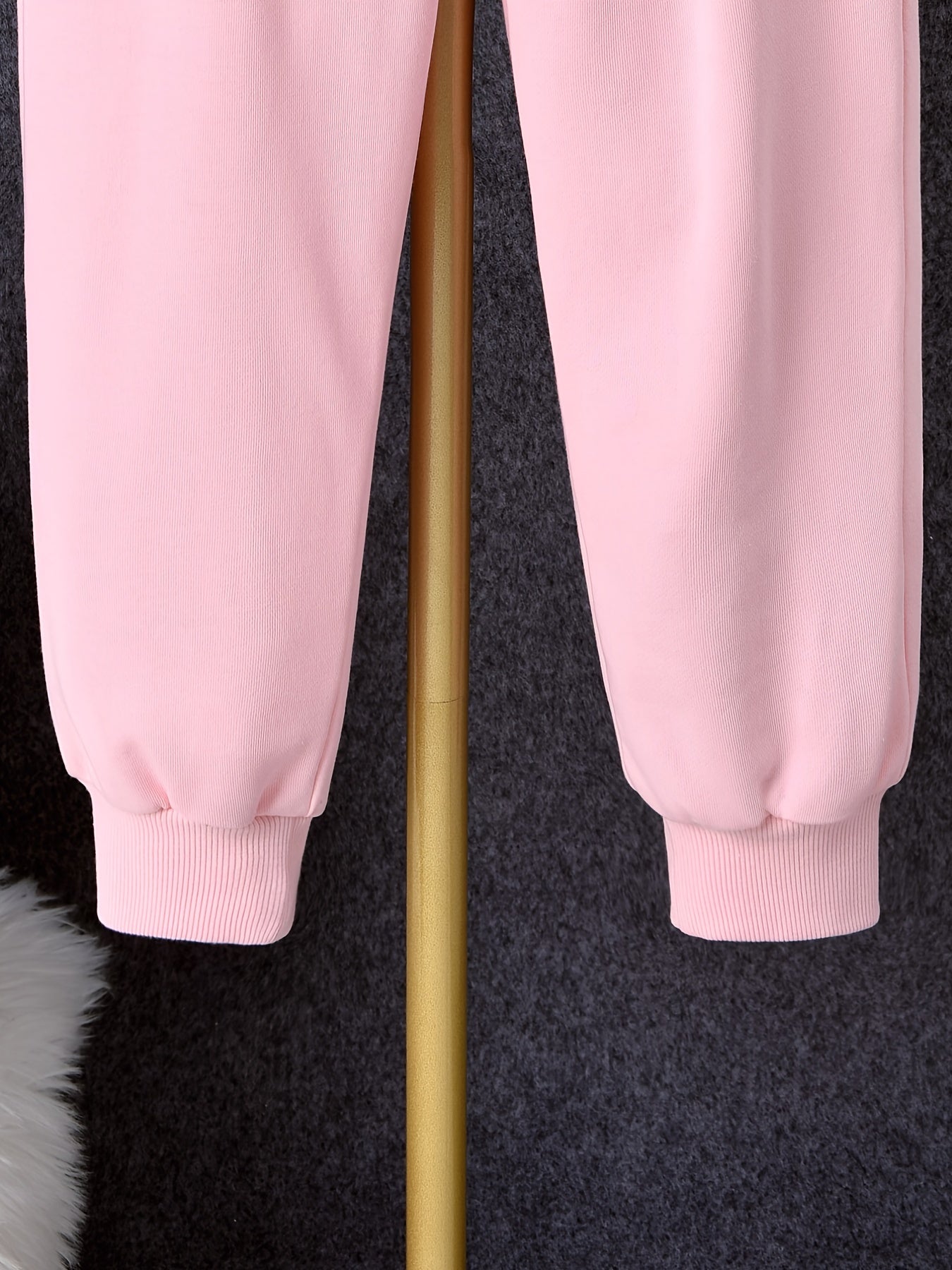 Girls Heart Pattern Sweatpants Elastic Waistband Kids Clothes