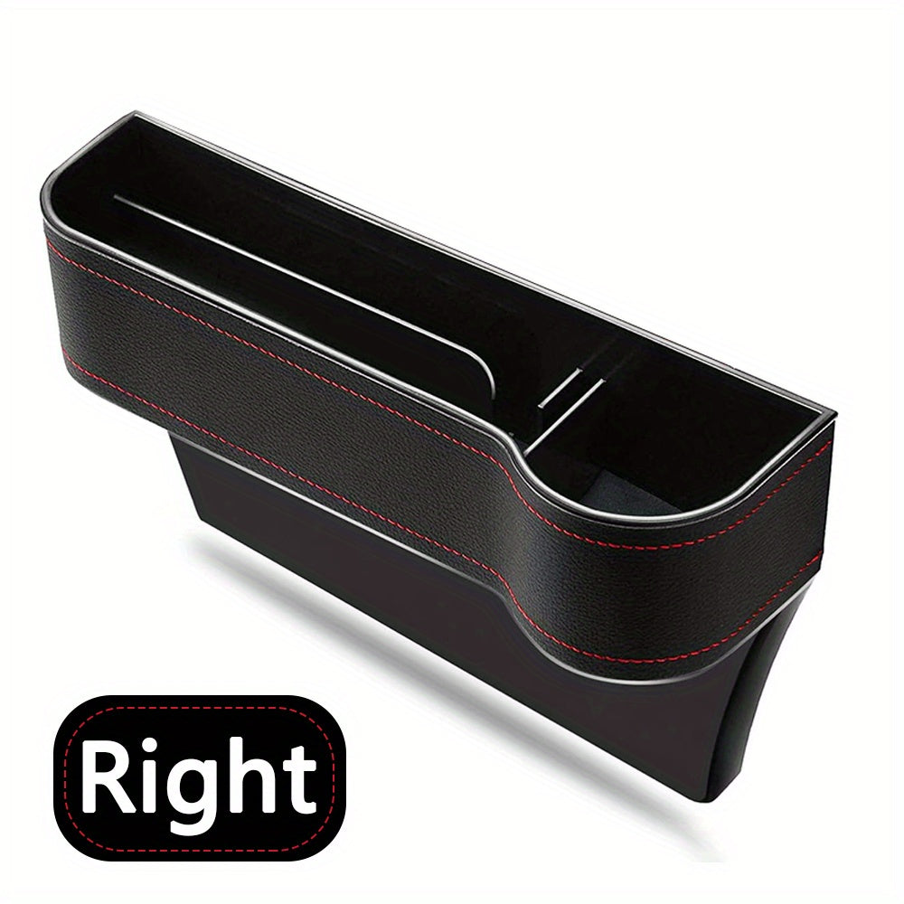Leather Car Storage Box Seat Slot Holder Cup Mobile Phone Organizer
