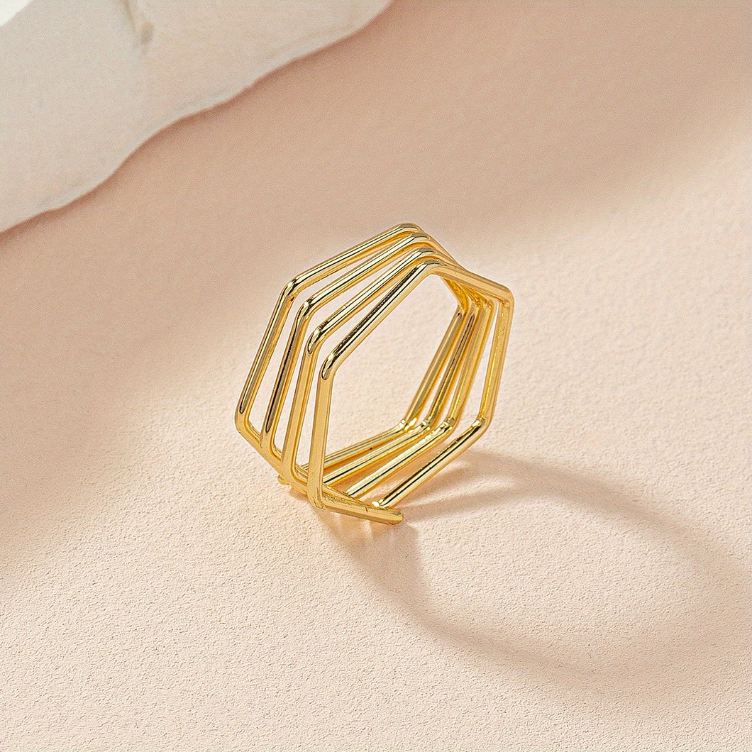 Golden Wrap Ring Hip Hop Style Layers Special Daily Decor