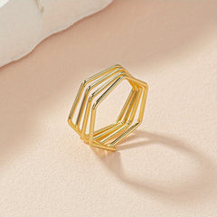 Golden Wrap Ring Hip Hop Style Layers Special Daily Decor