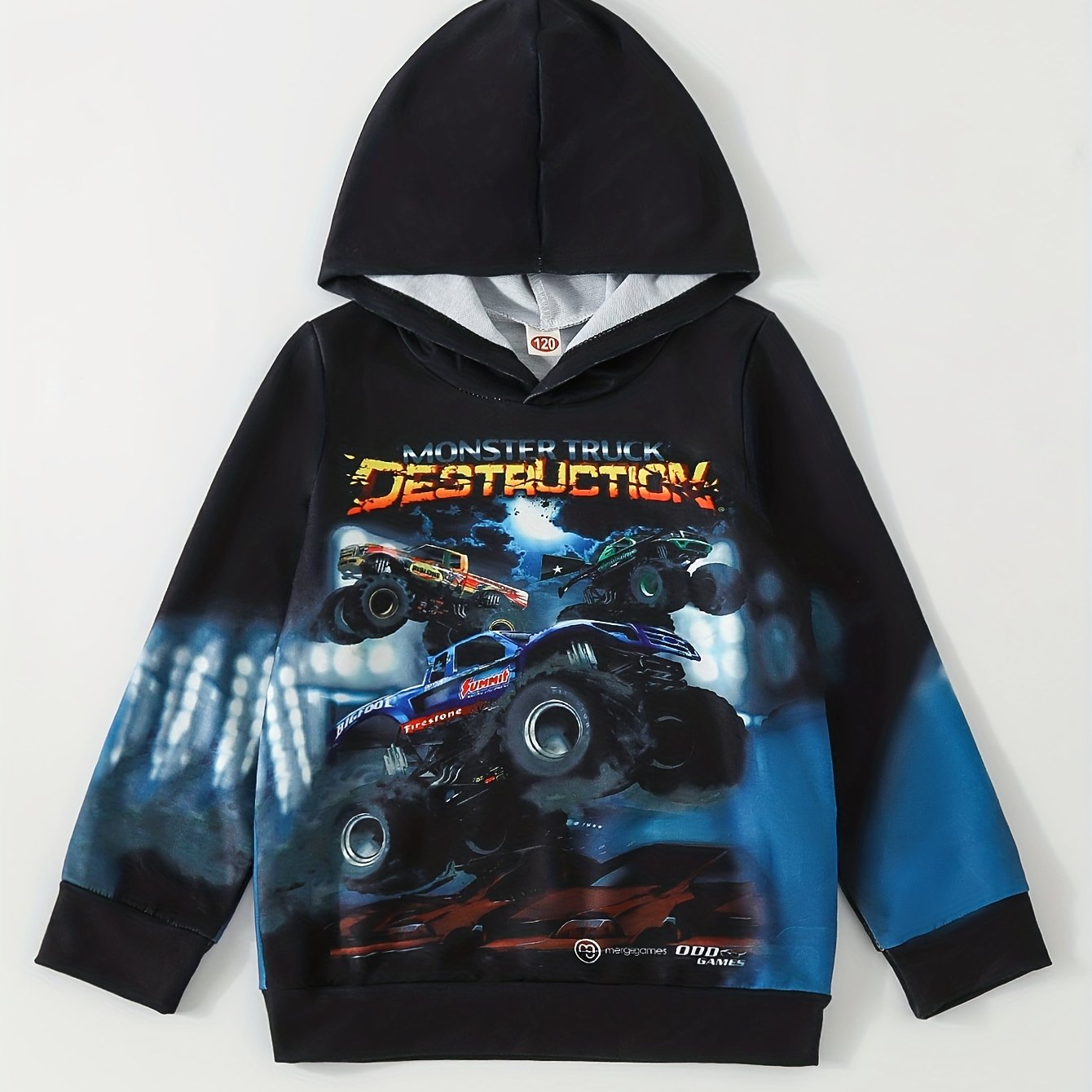 Off Road Vehicle 3D Print Boys Hooded Sweatshirt
