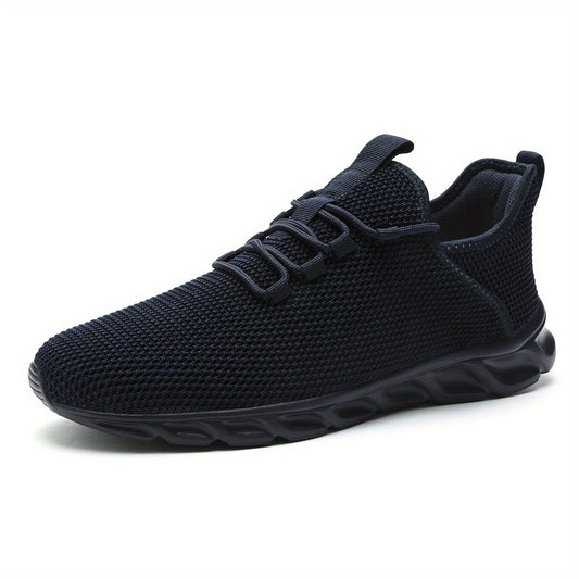 Men's Breathable Knit Lace-Up Sneakers