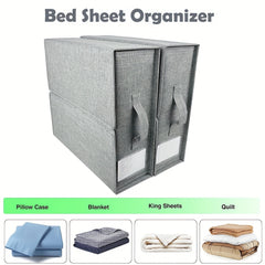 Vintage Foldable Storage Bag With Handles& Visible Window Large Capacity
