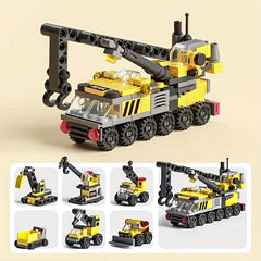 142pcs City Engineering Pullback Building Block Puzzle Toy
