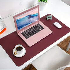 Multifunctional Leather Desk Pad Cover Mouse Pad Non Slip PU Leather