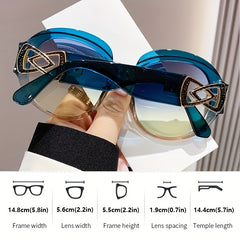 Y2K Oversized Oval Sunglasses Women Jelly Sun Shades UV400