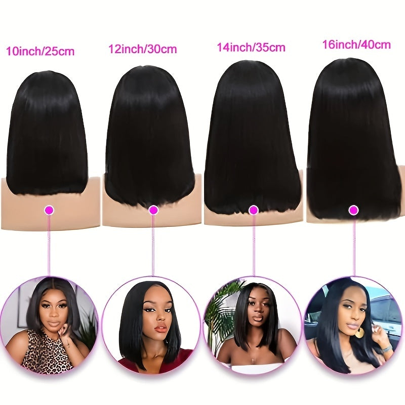 Short Bob Straight Human Hair Wigs 13x4 Lace Front Wigs For Woman
