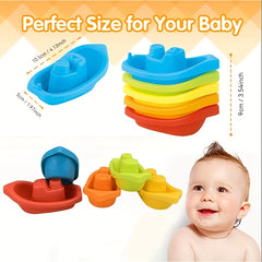Colorful Stacking Boat Toy Set for Kids