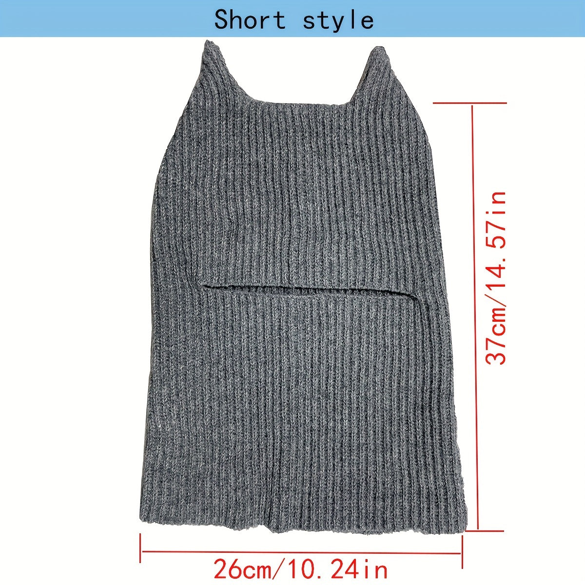 Unisex Rabbit Ear Hat Knitted Woolen Hat 3D Animal
