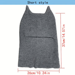 Unisex Rabbit Ear Hat Knitted Woolen Hat 3D Animal