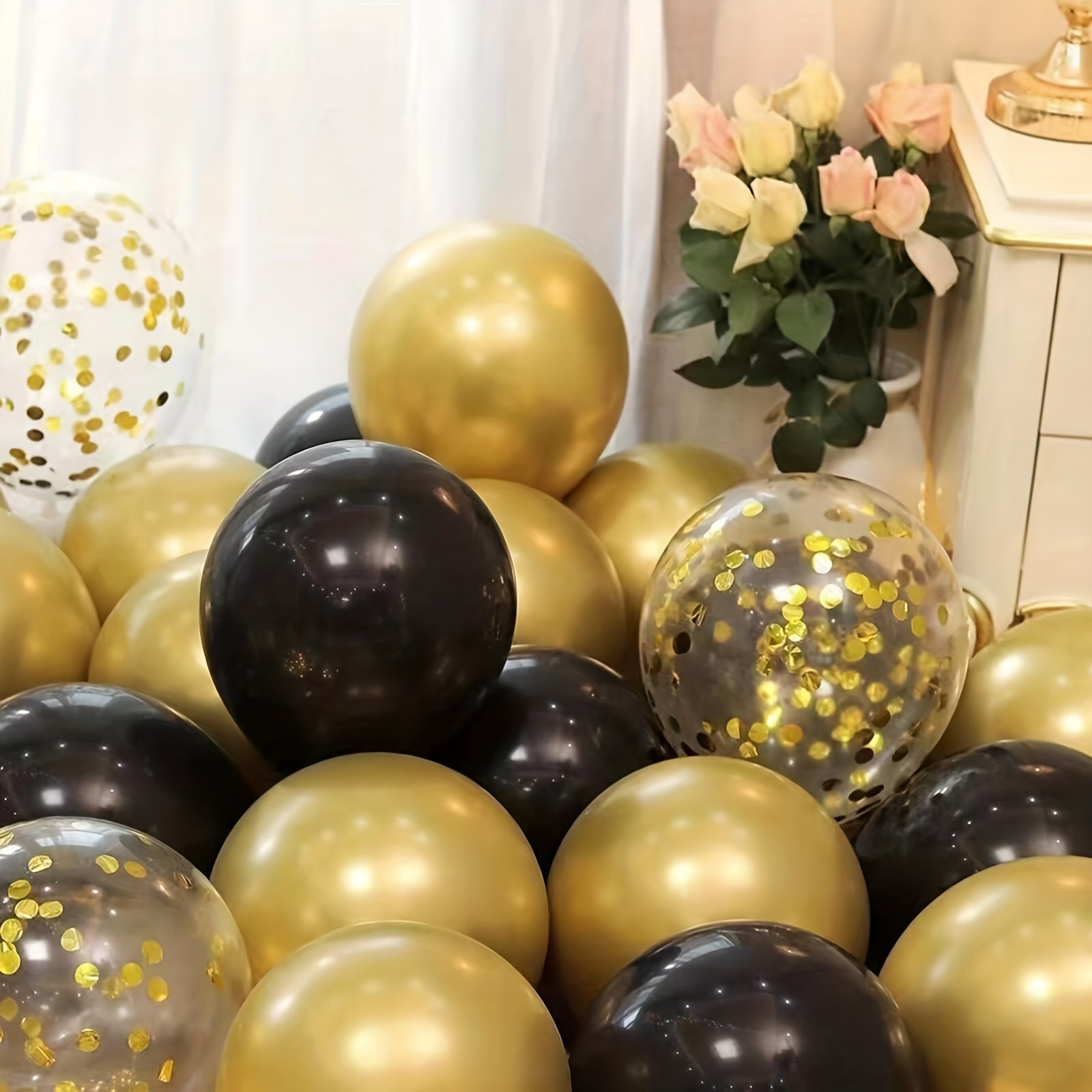 16pcs Metallic Sequin Balloons for Independence Celebrations & Parties