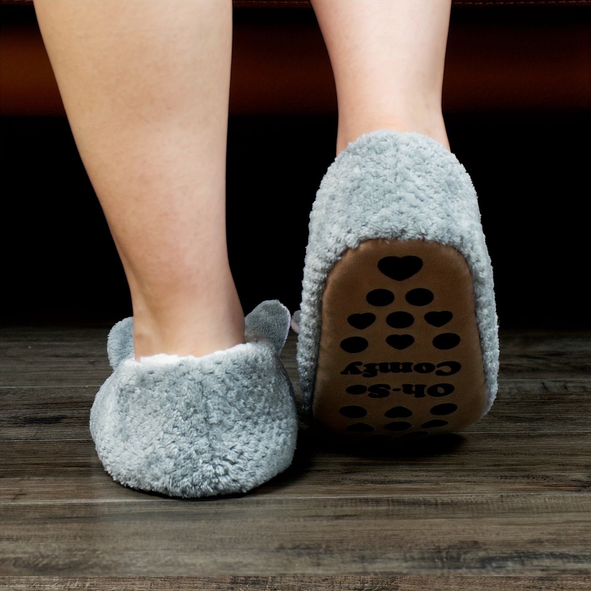 Elephant Slippers Plush Lined Shoes Comfort Indoor Home Slippers