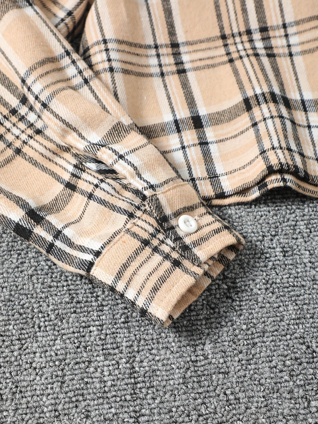 2pcs Girls' Cami Dress Plaid Crop Jacket Set