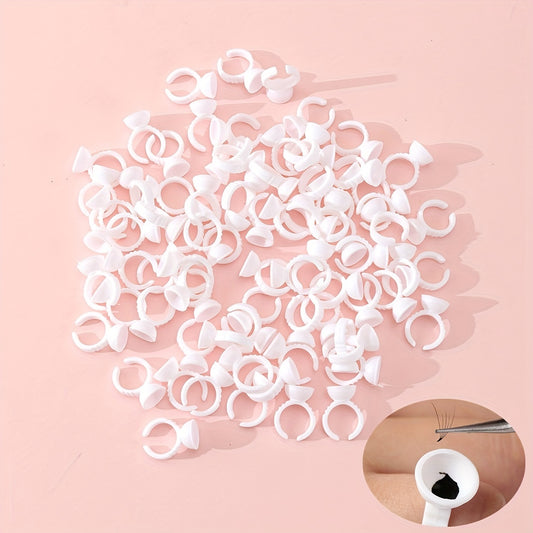 100pcs Lash Glue Ring Cup Holder for Extension Supplies