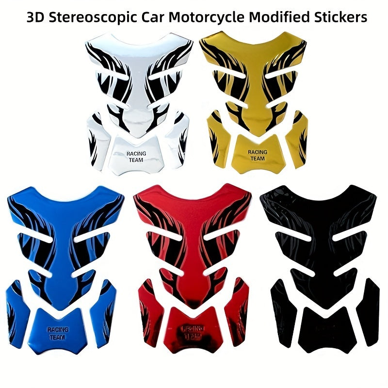 3D Motorcycle Modified Stickers Fish Bone Waterproof Anti-scratch Cover