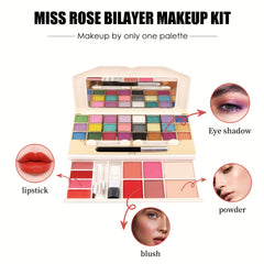 Bilayer Makeup Kit 34 Multifunctional Palette 24 Shimmer Eyeshadow