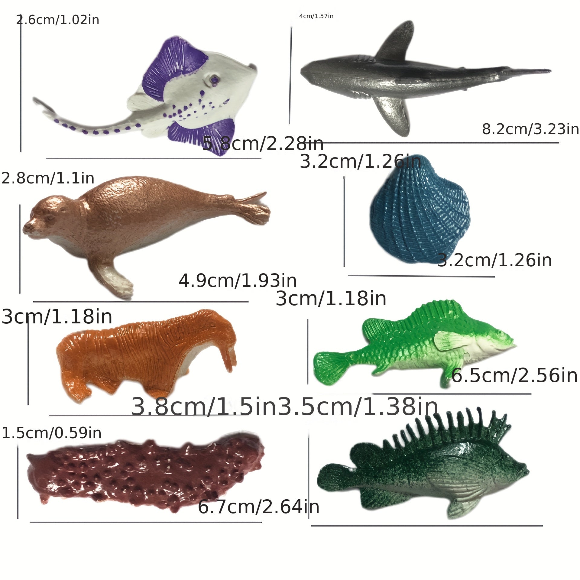 16pcs Mini Ocean Creatures Set Realistic Educational Beach Play
