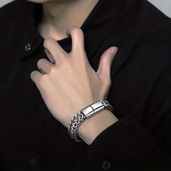 Hip Hop Titanium Steel Thick Version Street Trendsetter Men Bracelet