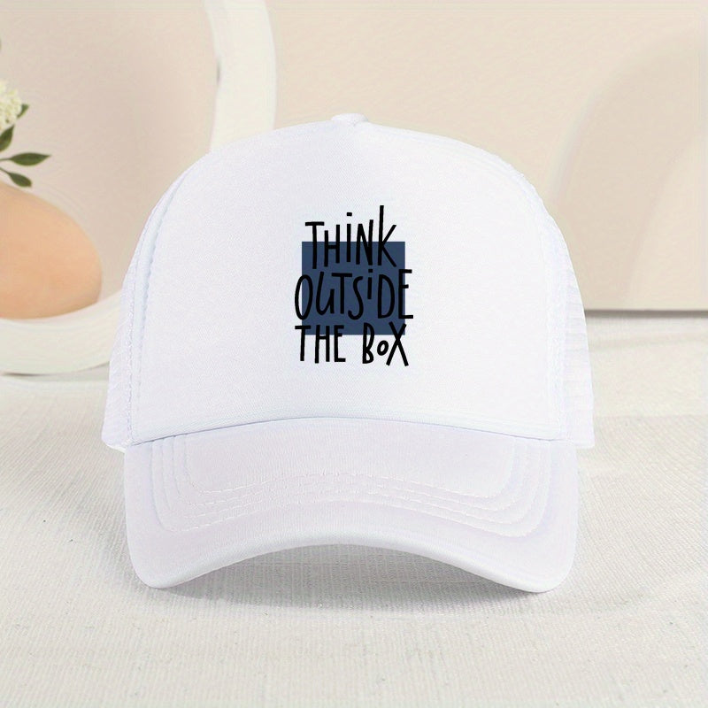 Kids Mesh Print Alphabet Baseball Cap Sunshade Trucker Hat