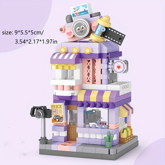 Mini Street View Micro Building Blocks DIY Model Construction Toys