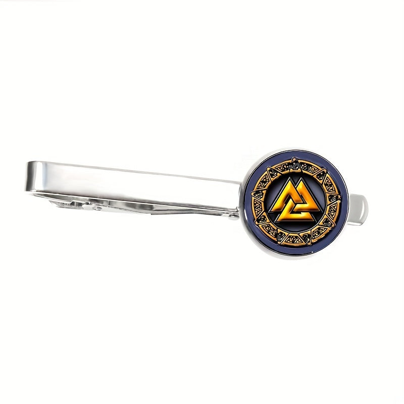Viking Norse Tie Clip Cufflinks And Tie Clip Glass Image Men Gift