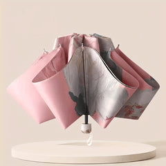 Floral Princess Girls Women's UV Protection Compact Umbrella