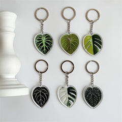 Leaf Plant Acrylic Keychain Bag Charm Accessories