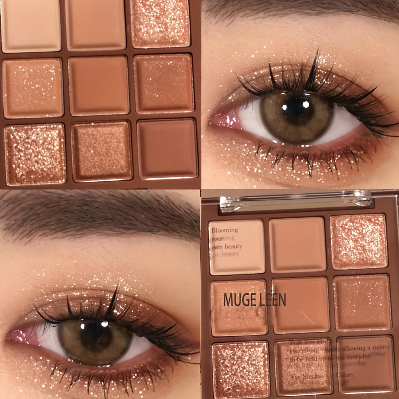 Mocha Brown Eyeshadow Tray Long Lasting Glamorous Eye Makeup