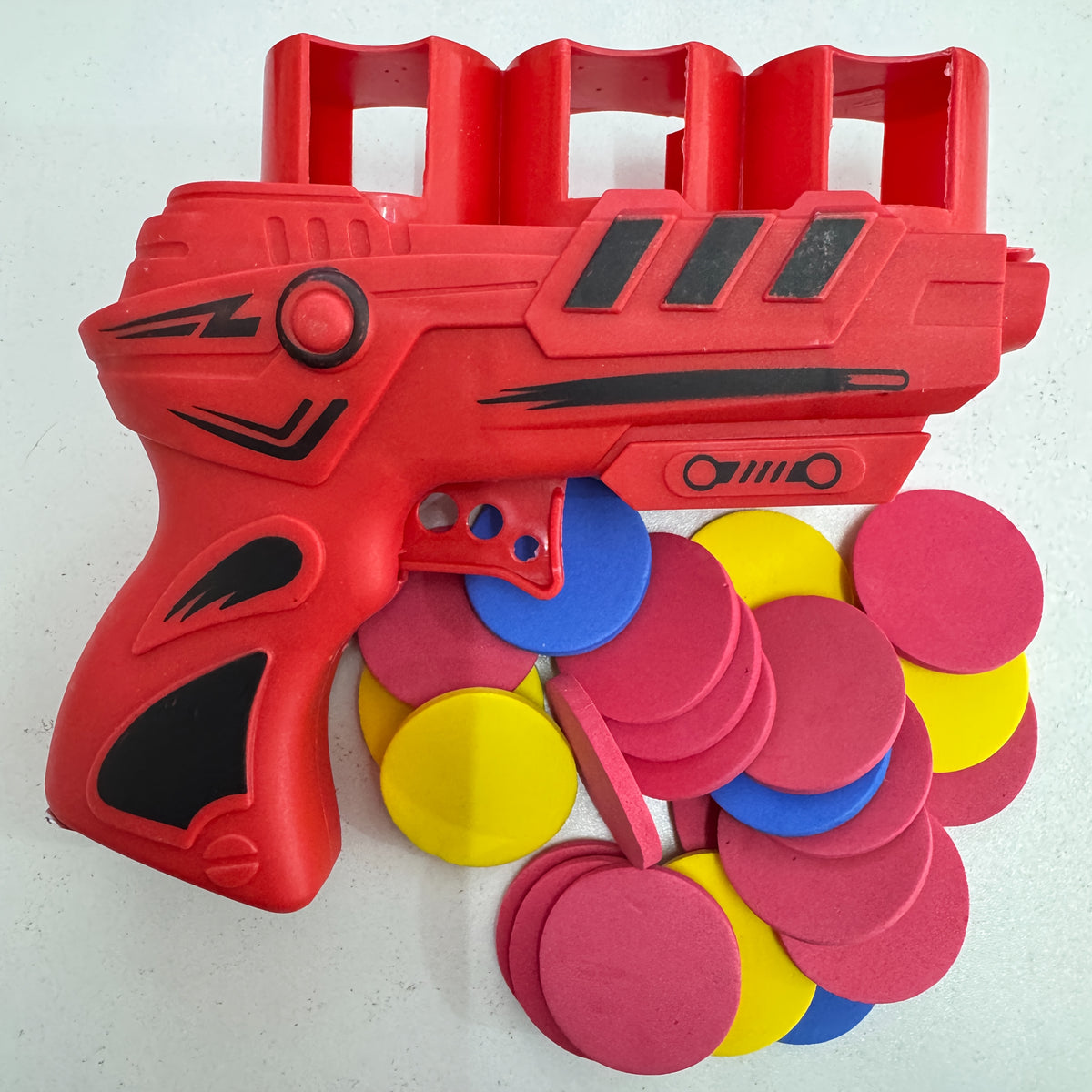Toy Carrot Gun 2 Player Battle Soft Bullet Flying Disc Gun