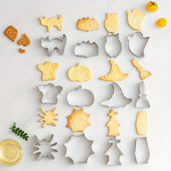 12pcs Halloween Biscuit Mold Set Stainless Steel DIY Baking Utensils