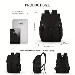 Large Capacity Preppy Backpack Anti Theft Back To School Bag Casual Travel Daypa