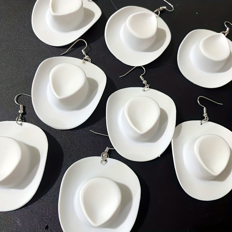 Creative Disco Cowboy Hat Earrings Party Accessories