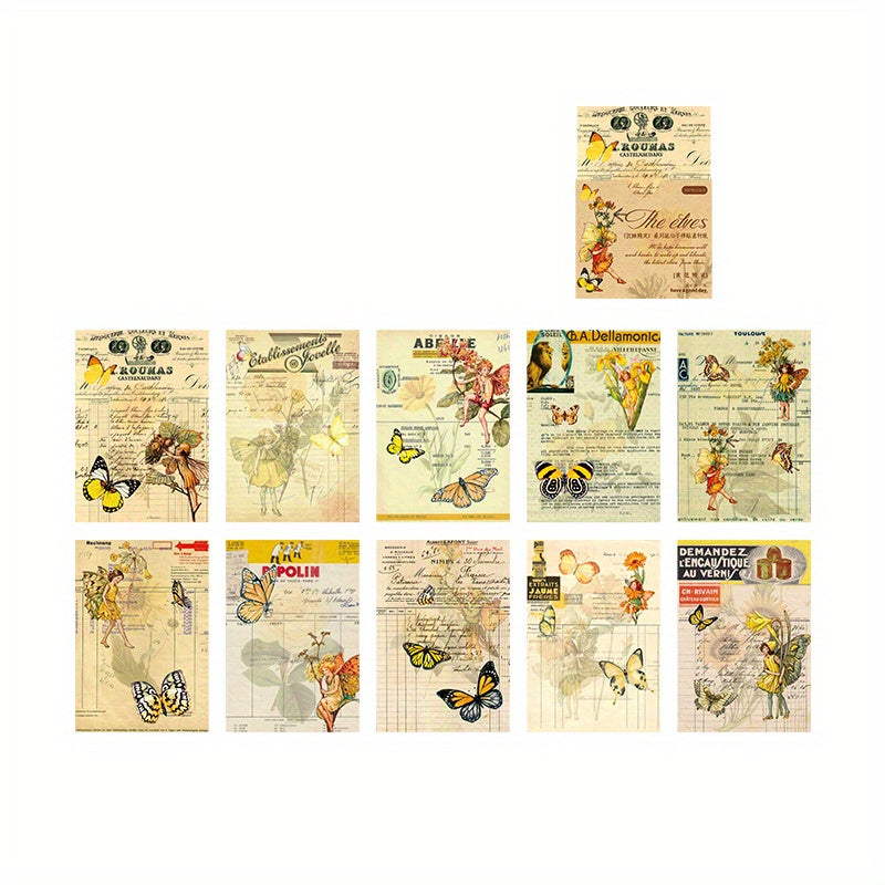 50pcs DIY Decorative Paper Flowers Crafting Collage Creative Art Projects